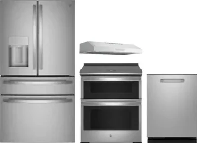 4 Piece Package Includes Refrigerator, Range, Hood And Dishwasher